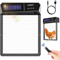 Automatic Chicken Coop Door Solar/USB Rechargeable - Anti Pinch Safety