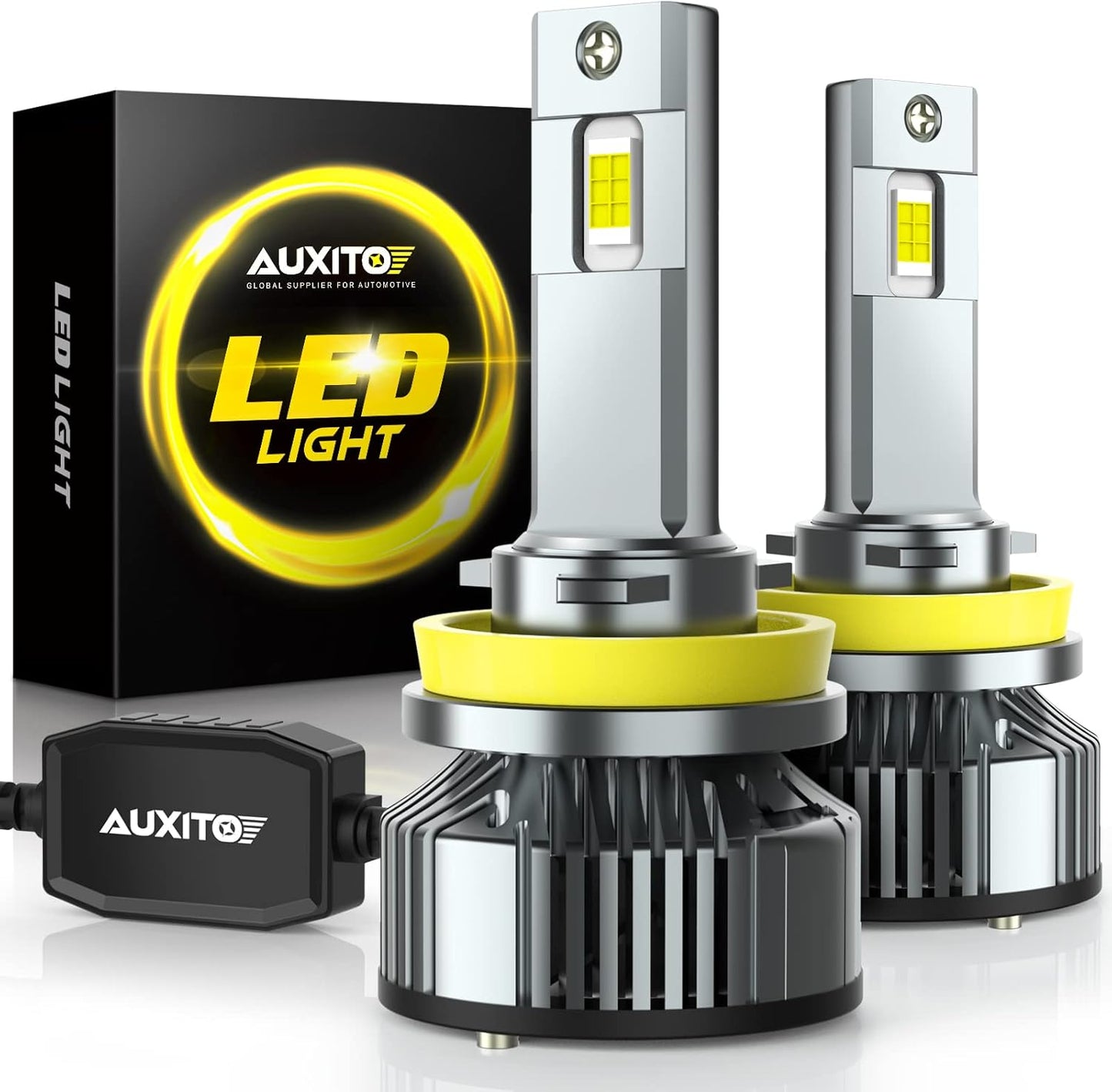 AUXITO H11 LED Bulbs - 24000LM, 900% Brighter Fog Lights