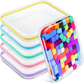 Clear Hard Zipper Case Pencil Pouches 6-Pack - Durable Travel Storage