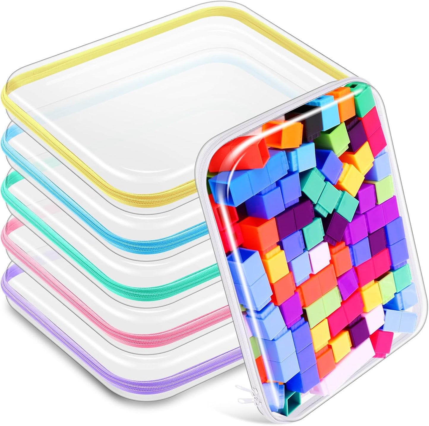 Sanwuta Clear Hard Zipper Case Pencil Pouches for Organizing