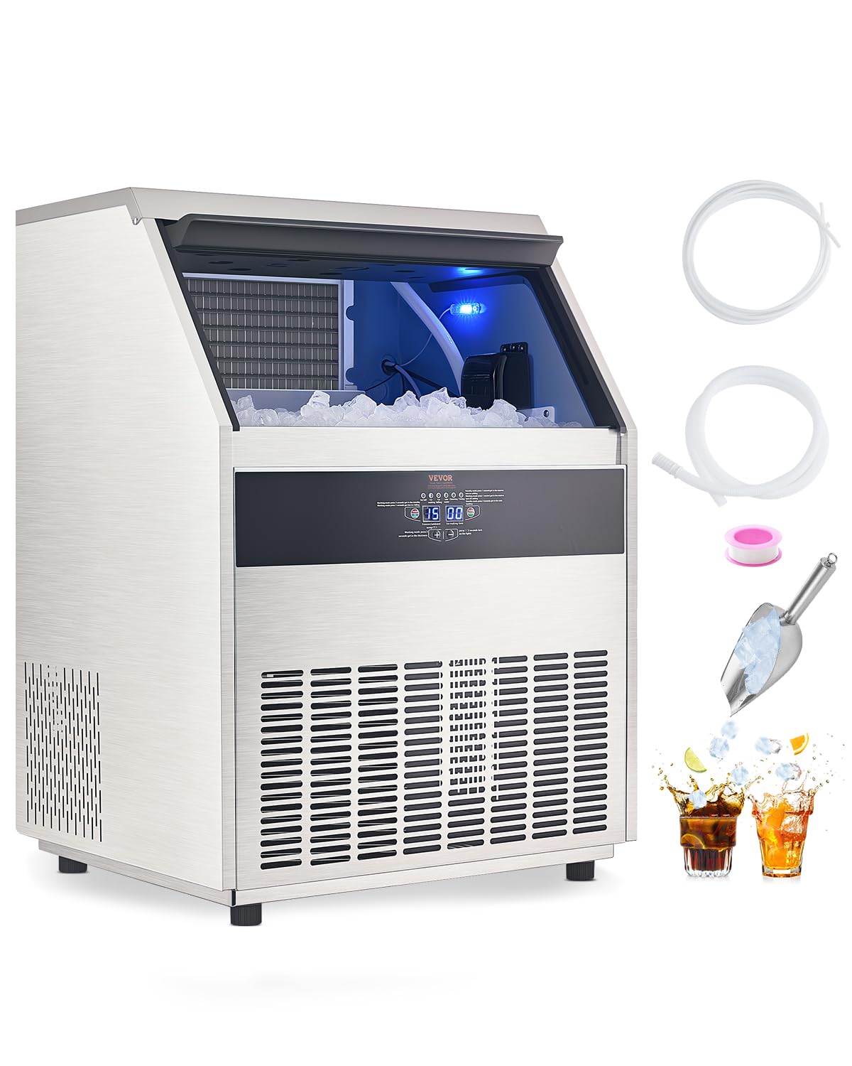 VEVOR Commercial Ice Maker Machine for Bar Office Restaurant