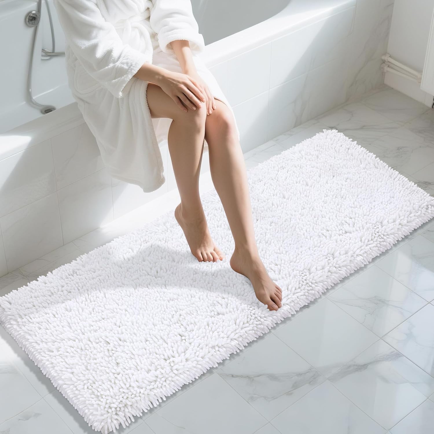 Yimobra Long Bathroom Rugs Runner 60x24 Inch for Comfort