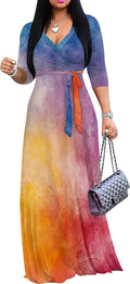 PinkPatty Women's Plus Size Maxi Dress - Flowy Tie Dye Wrap for All