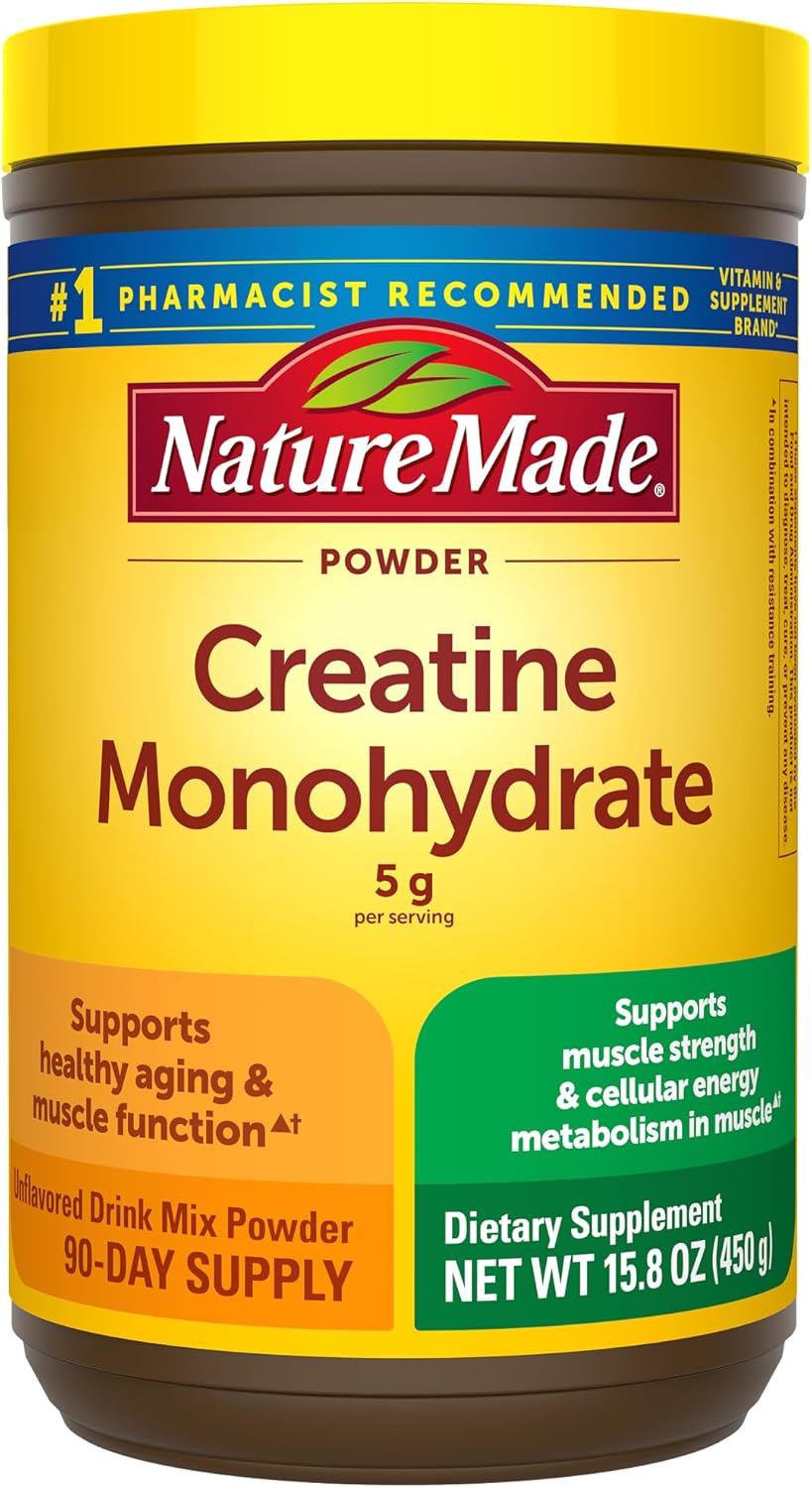 Nature Made Creatine Monohydrate Powder for Muscle Support