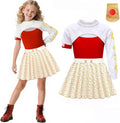 Kids Girls Zombies Nova Cheerleader Costume 4pcs Set - Halloween Fun