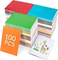 Colorful Kraft Mini Notebooks 100 Pack - Compact Blank Journals