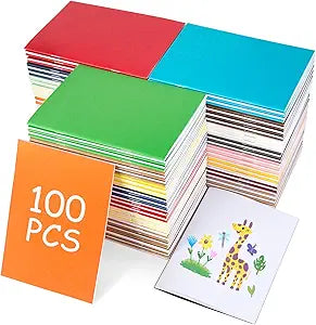 IKAYAS 100 Pack Colorful Kraft Notebooks for Students