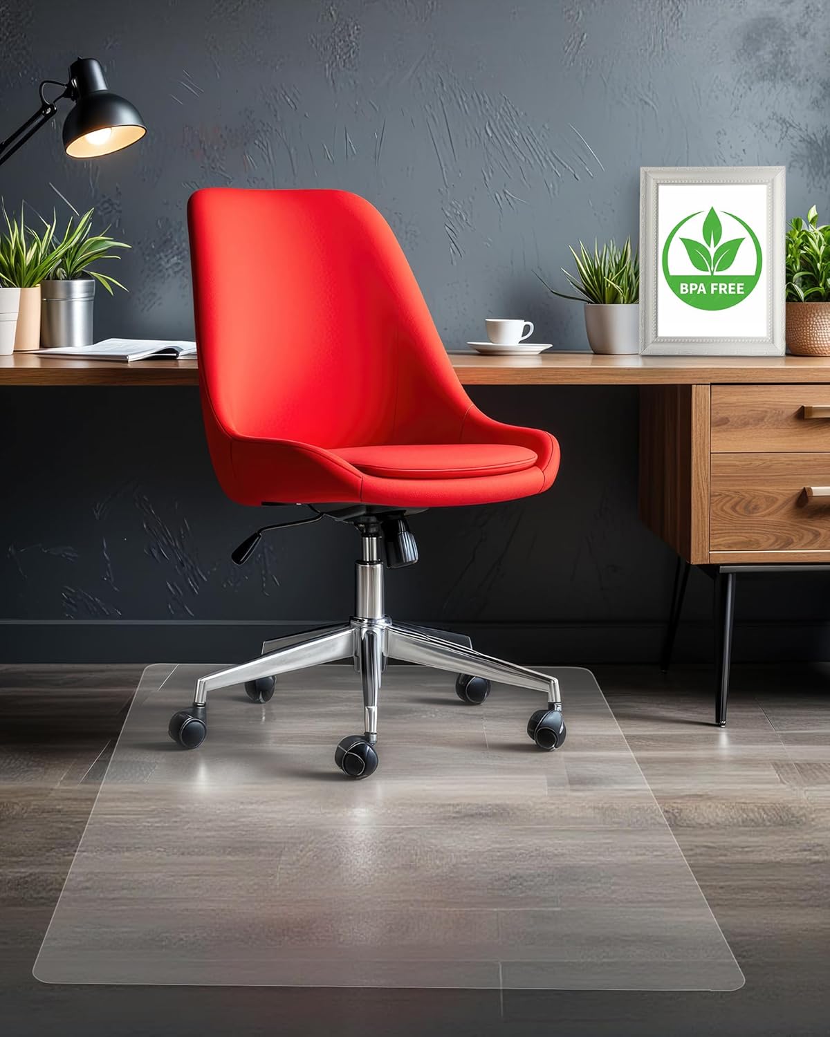 Non-Slip Clear Chair Mat - Protects Hardwood Floors
