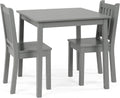 Kids Wooden Table and 2 Chairs Set for Arts and Crafts Fun