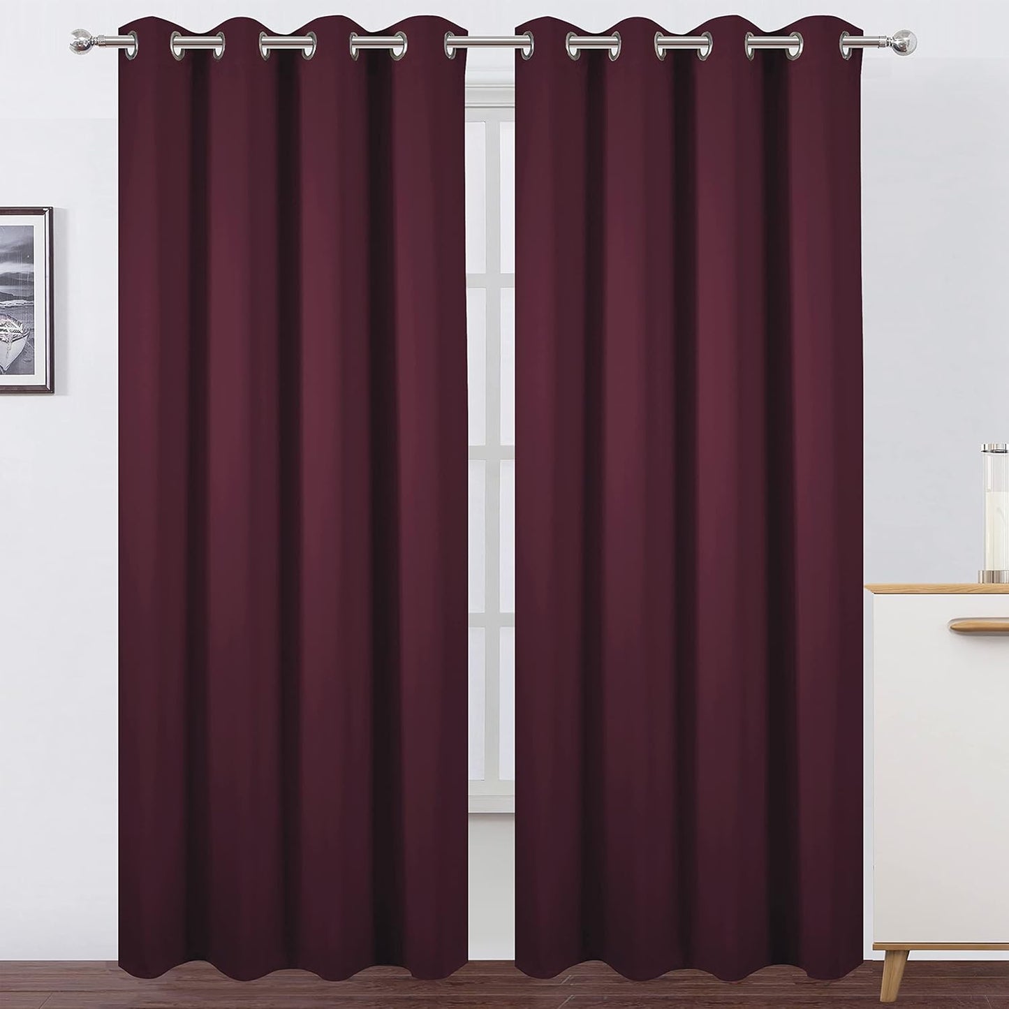 Blackout Curtains Set of 2 Panels for Bedroom Thermal Insulation