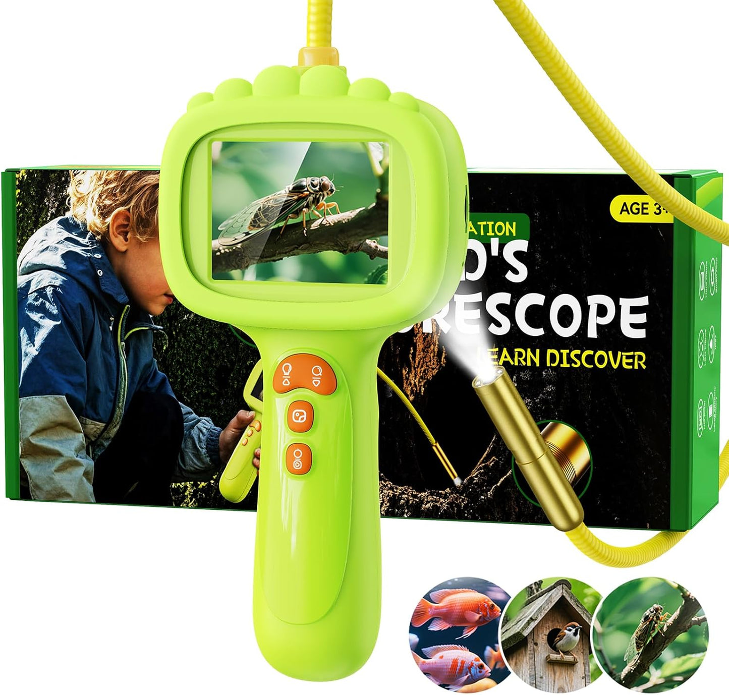 Borescope Snake Camera with Light for Kids - STEM Exploration Toy
