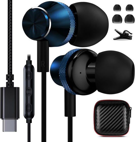 COOYA USB C HiFi Earbuds for iPhone & Samsung ~ Crystal Clear Audio!