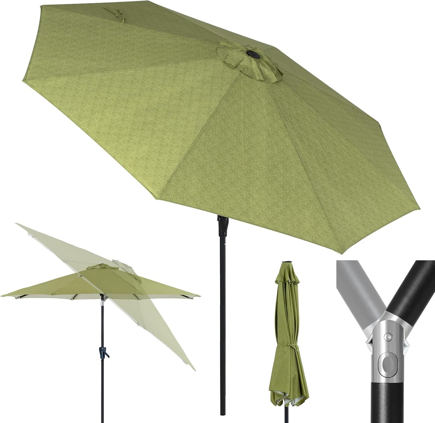 Tempera Patio Market Outdoor Table Umbrella with Crank & Tilt