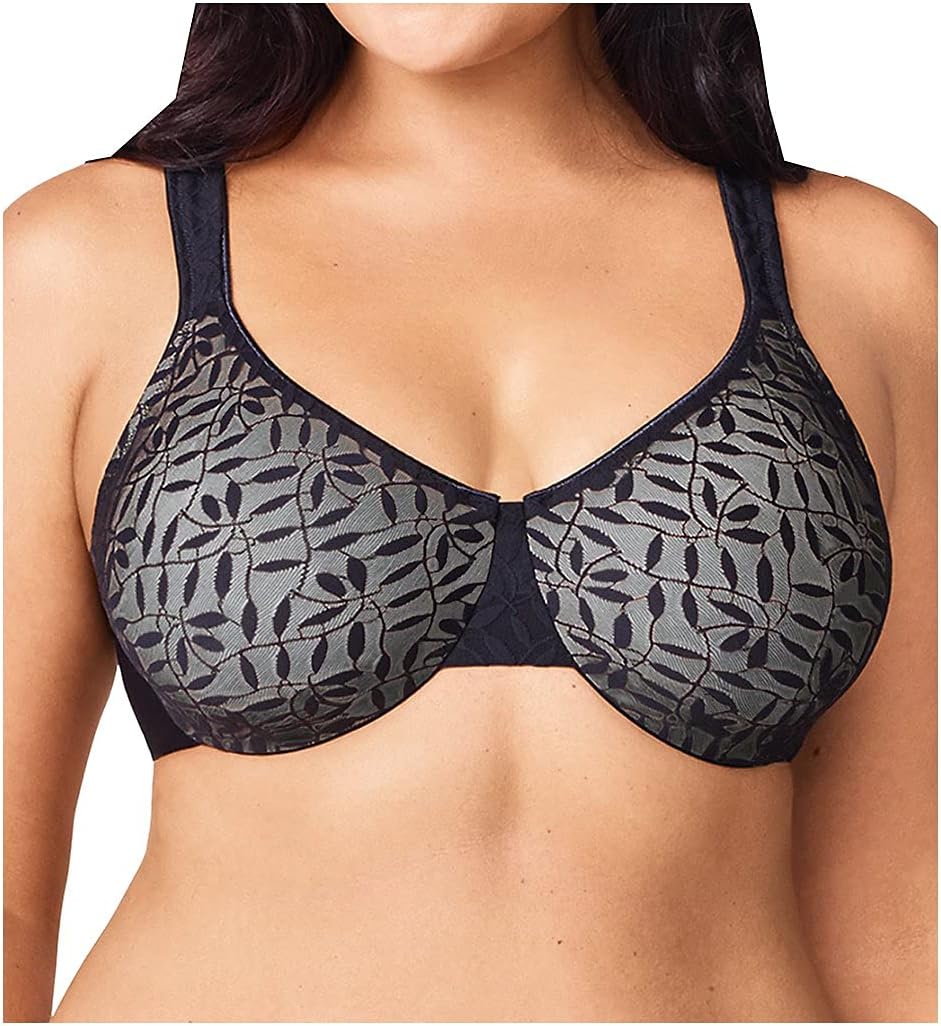 Olga Women's Sheer Leaves Minimizer Bra for Ultimate Comfort