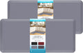 17.3in x 39in Grey Kitchen Mats 2-Pack - Anti-Fatigue Comfort