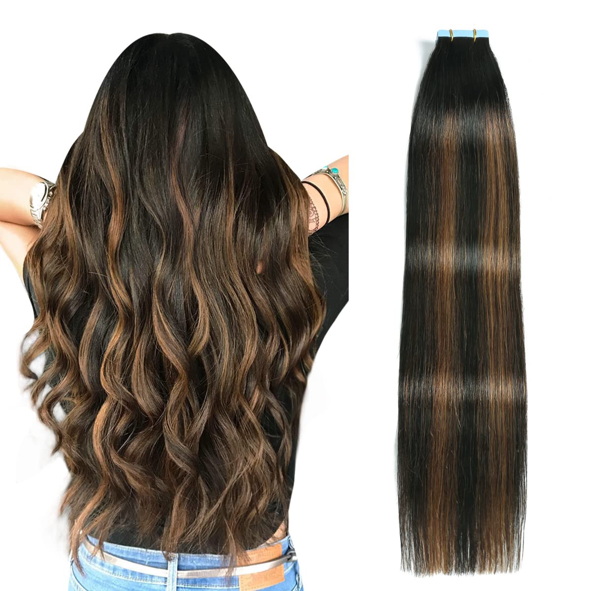 Tape in Hair Extensions Human Hair Balayage for Stunning Looks