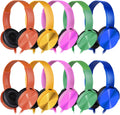 Classroom Headphones Bulk 10 Pack Multi Color for Kids - Durable
