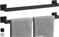 24 Inch Towel Bar 2 Pack Matte Black - Rustproof Stainless Steel