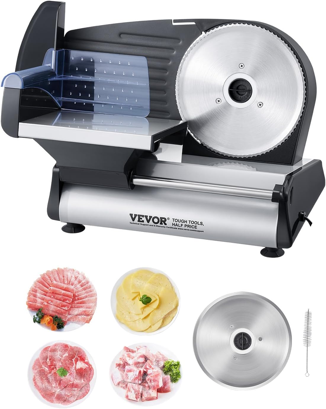 VEVOR Meat Slicer 7.5 inch Electric Deli Food Slicer for Home Use