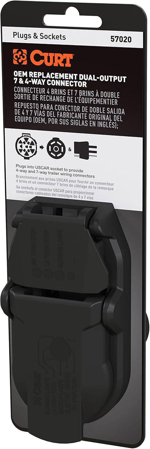 CURT 57020 OEM Replacement Dual-Output Vehicle-Side Connectors