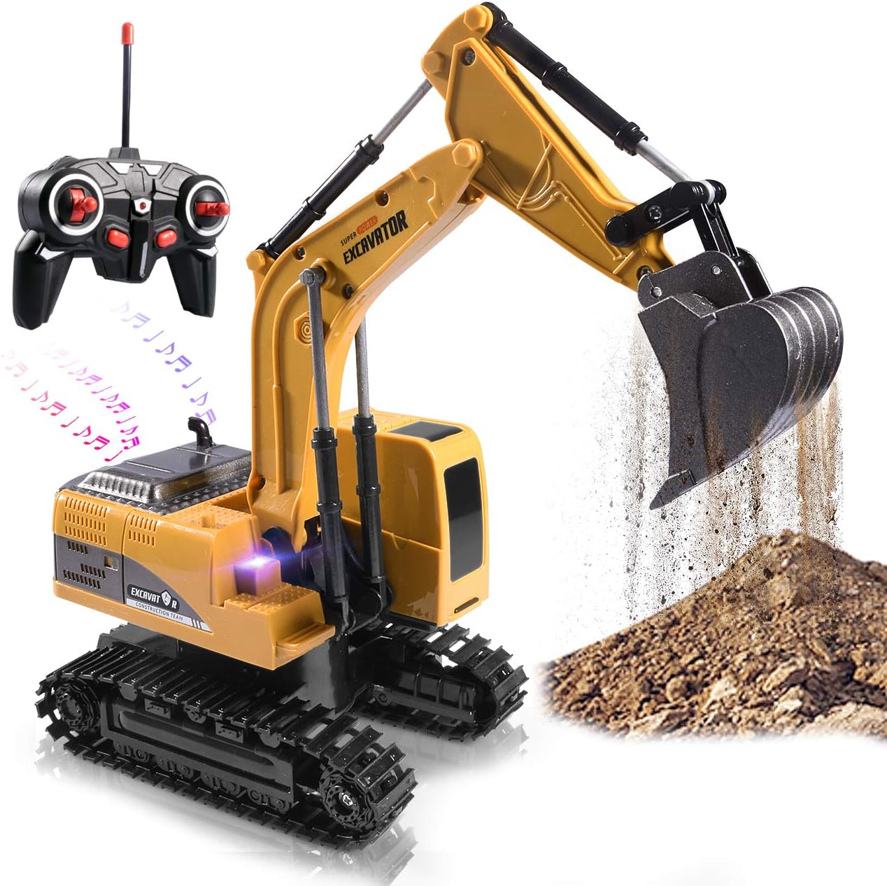 Construction Excavator Toy - Remote Control Digger for Kids