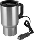12V Car Heating Cup 450ml Stainless Steel Travel Mug - Keeps Drinks