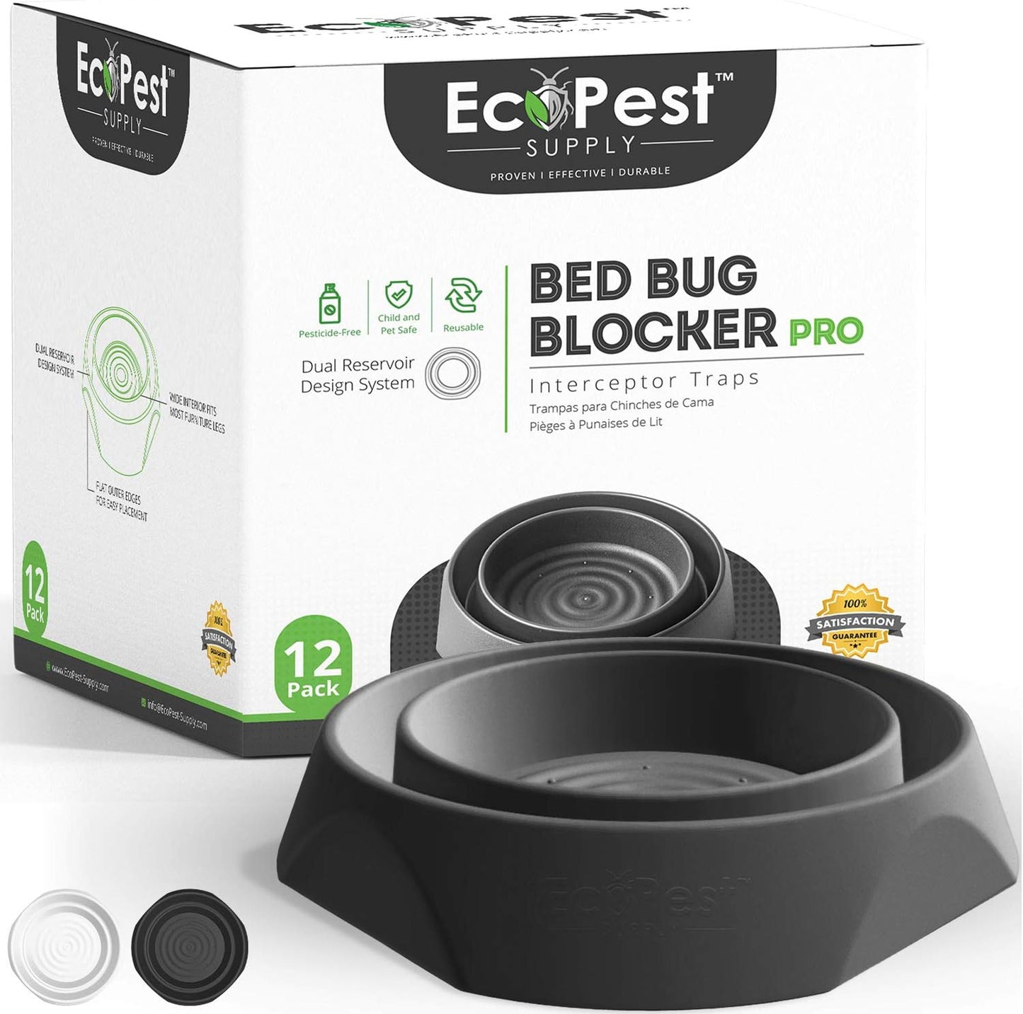 Bed Bug Interceptors 12 Pack for Effective Bed Bug Detection
