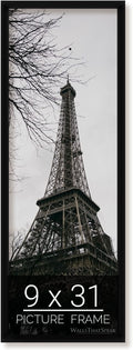 9x31 Black Picture Frame for Puzzles, Posters, and Photos