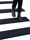 Rubber Stair Treads Non-Slip Outdoor 48x10 (4-Pack) - Permanent
