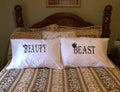 Handmade Beauty & Beast Couples Pillowcases - Perfect Gifts!