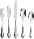 Oneida Louisiana 5-Piece Silverware Set for 1 - Timeless Mirror Finish