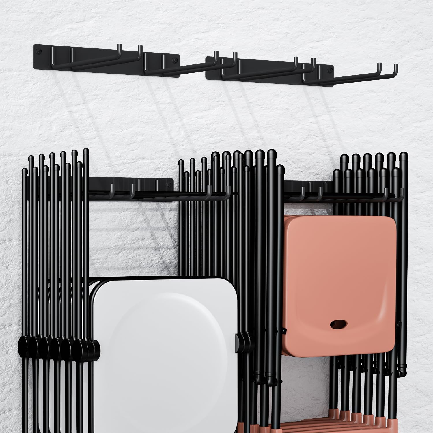 Folding Chair Storage Rack Wall Mount for Garage Organization