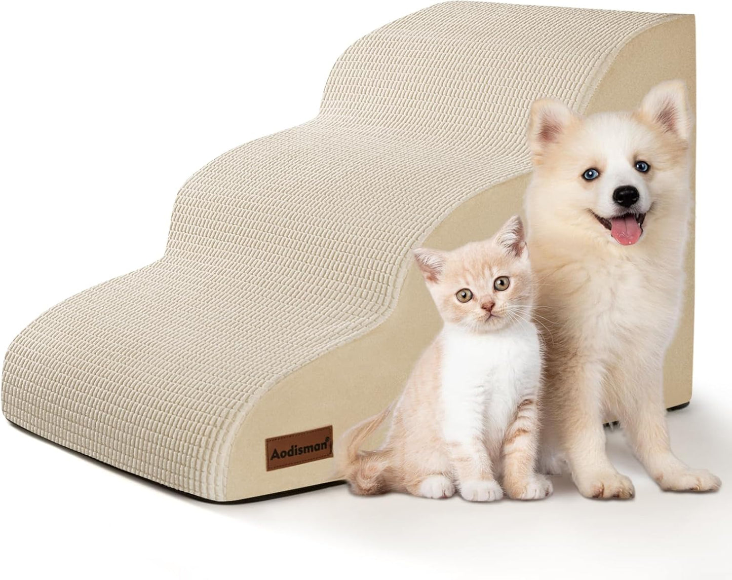 3-Step Dog Ramp and Stairs for Sofa and Chair - Non-Slip Pet Steps