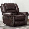 CANMOV Leather Recliner Chair, Classic Manual Recliner for Living Room