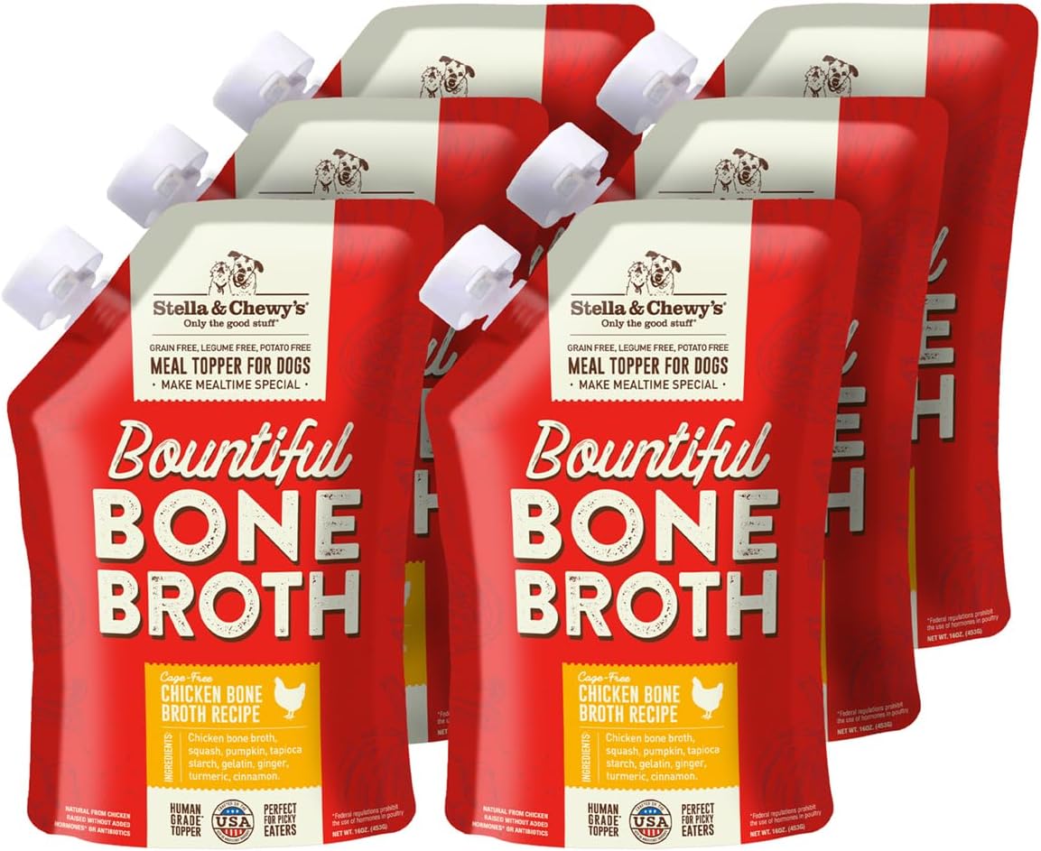 Stella & Chewy's Premium Cage-Free Chicken Bone Broth for Dogs