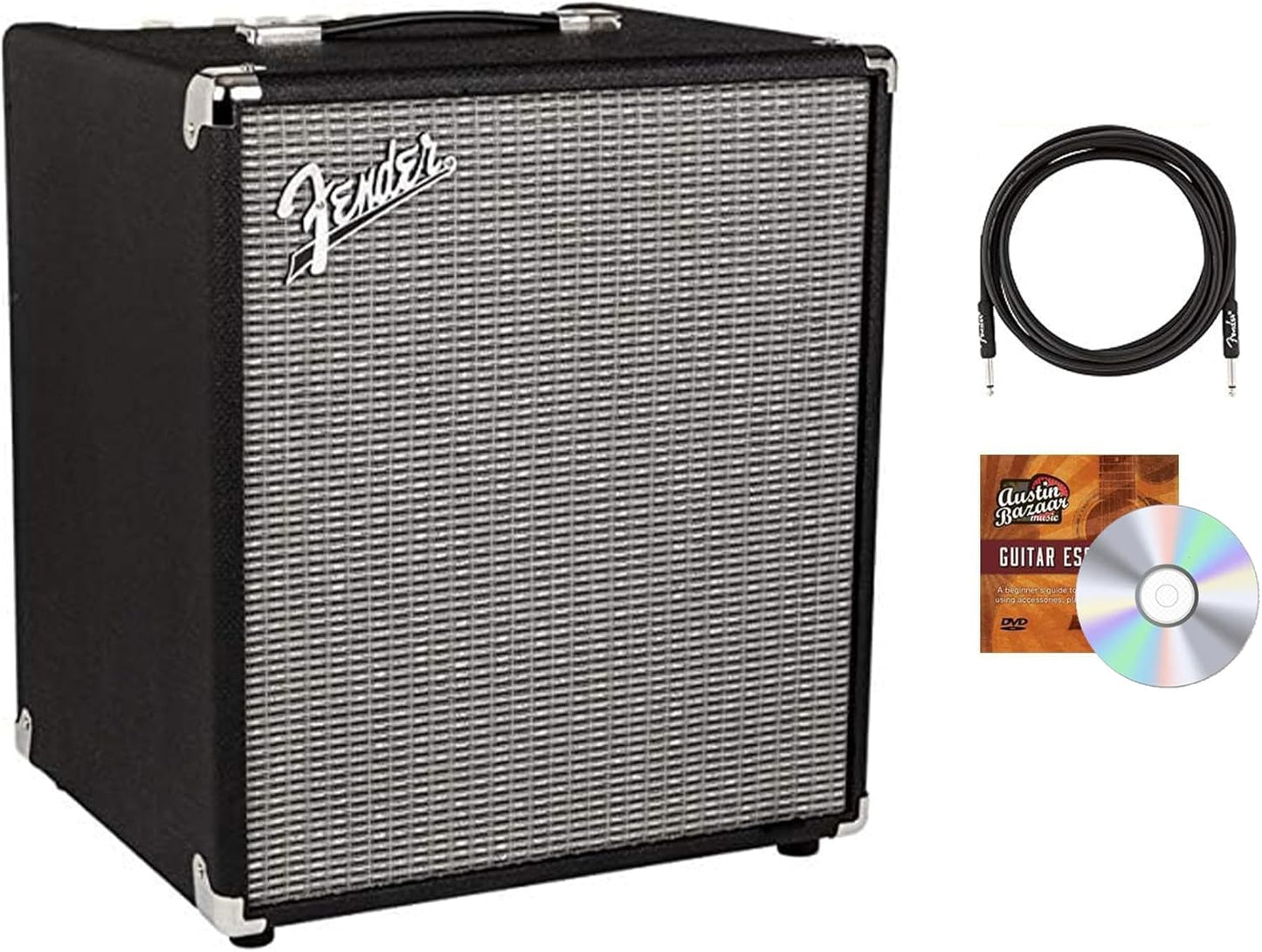 Fender Rumble 100 Bass Combo Amplifier Bundle with Cable & DVD