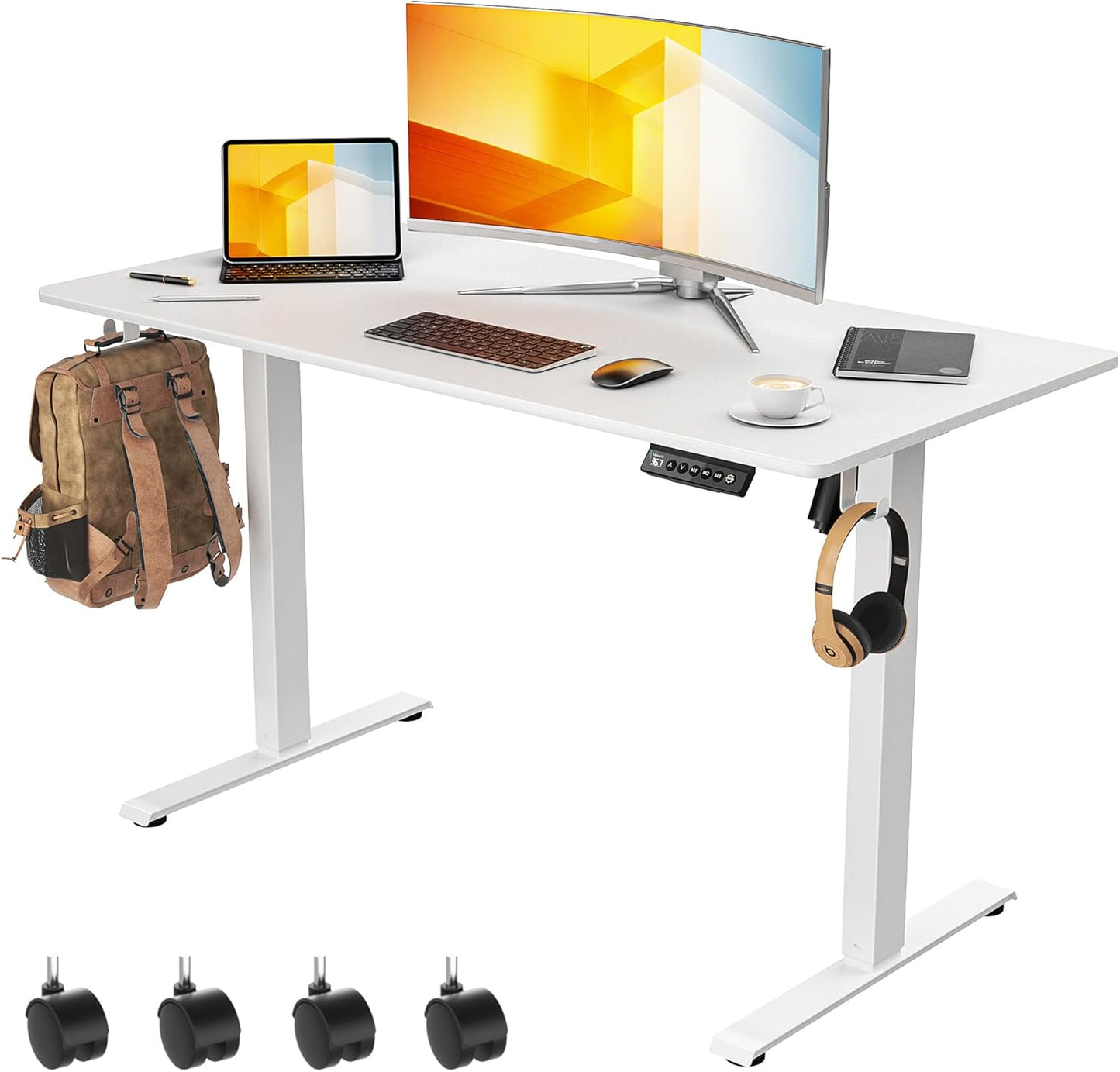 48 x 24 inch Electric Standing Desk with Adjustable Height Options