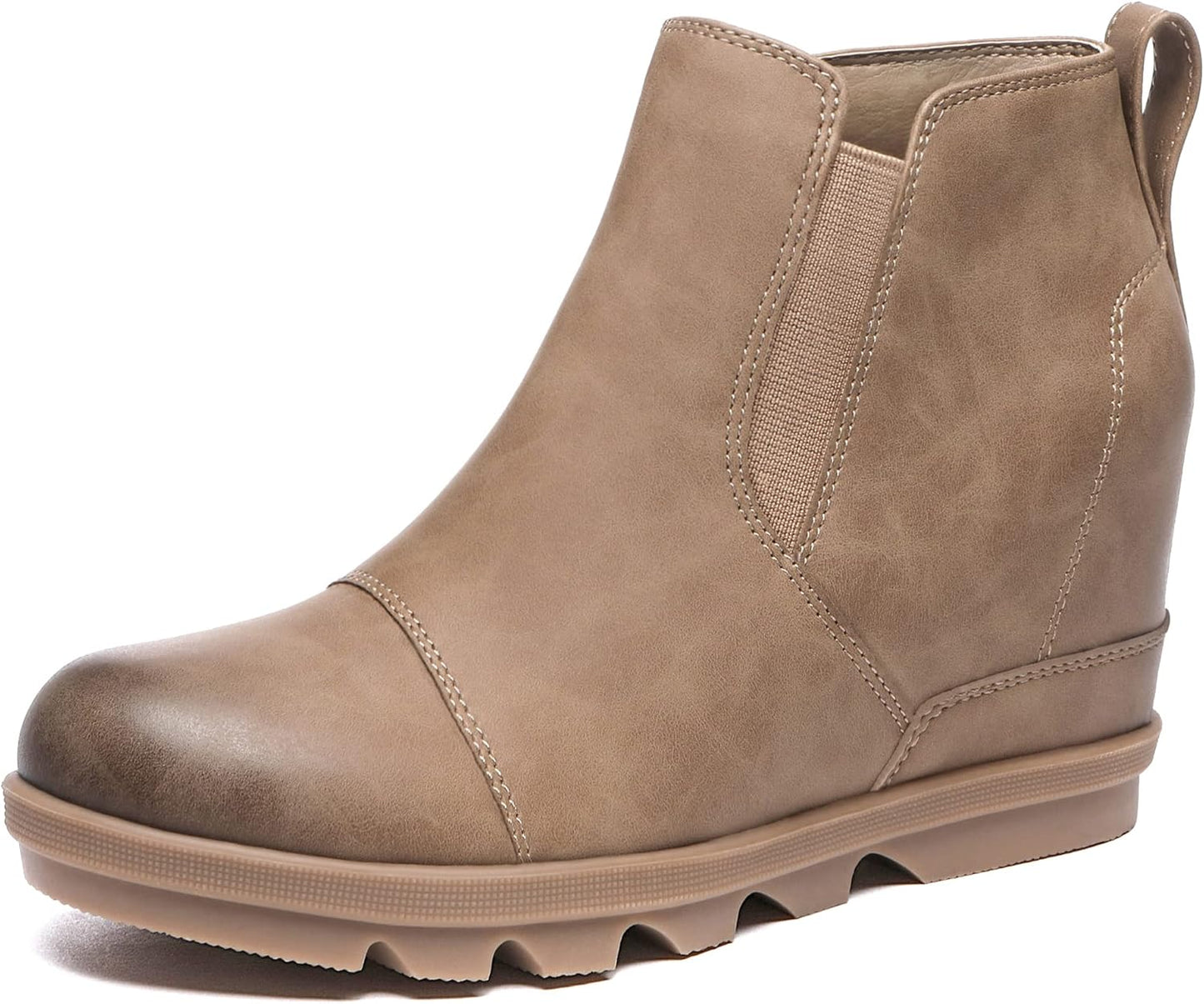 Athlefit Women's Wedge Ankle Boots for Comfort and Style