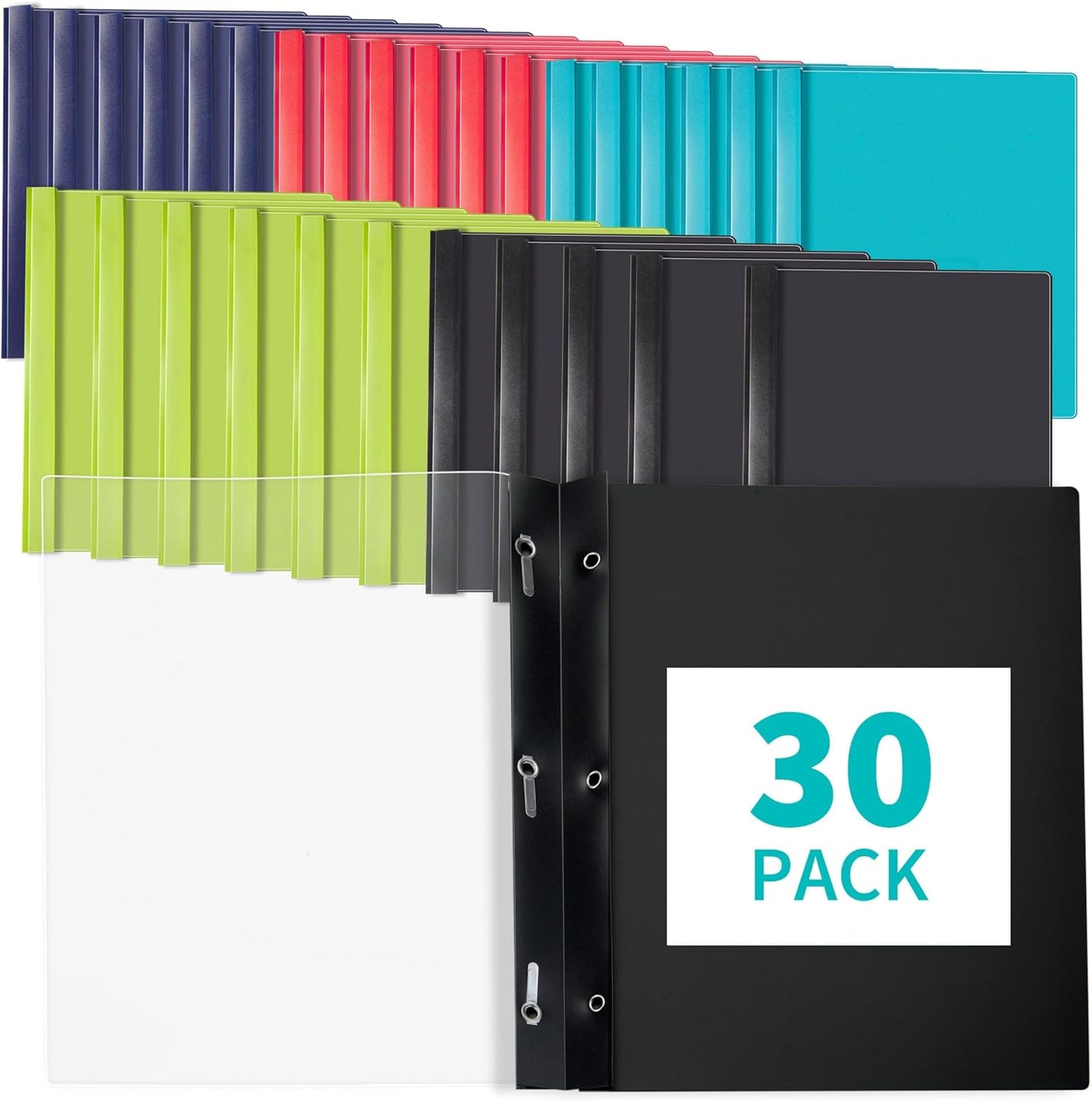 Binditek 30 Pack Clear Front Report Covers for Organized Filing