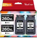 Valuetoner 260XL Ink Cartridge 2-Pack - High Yield Black Replacement