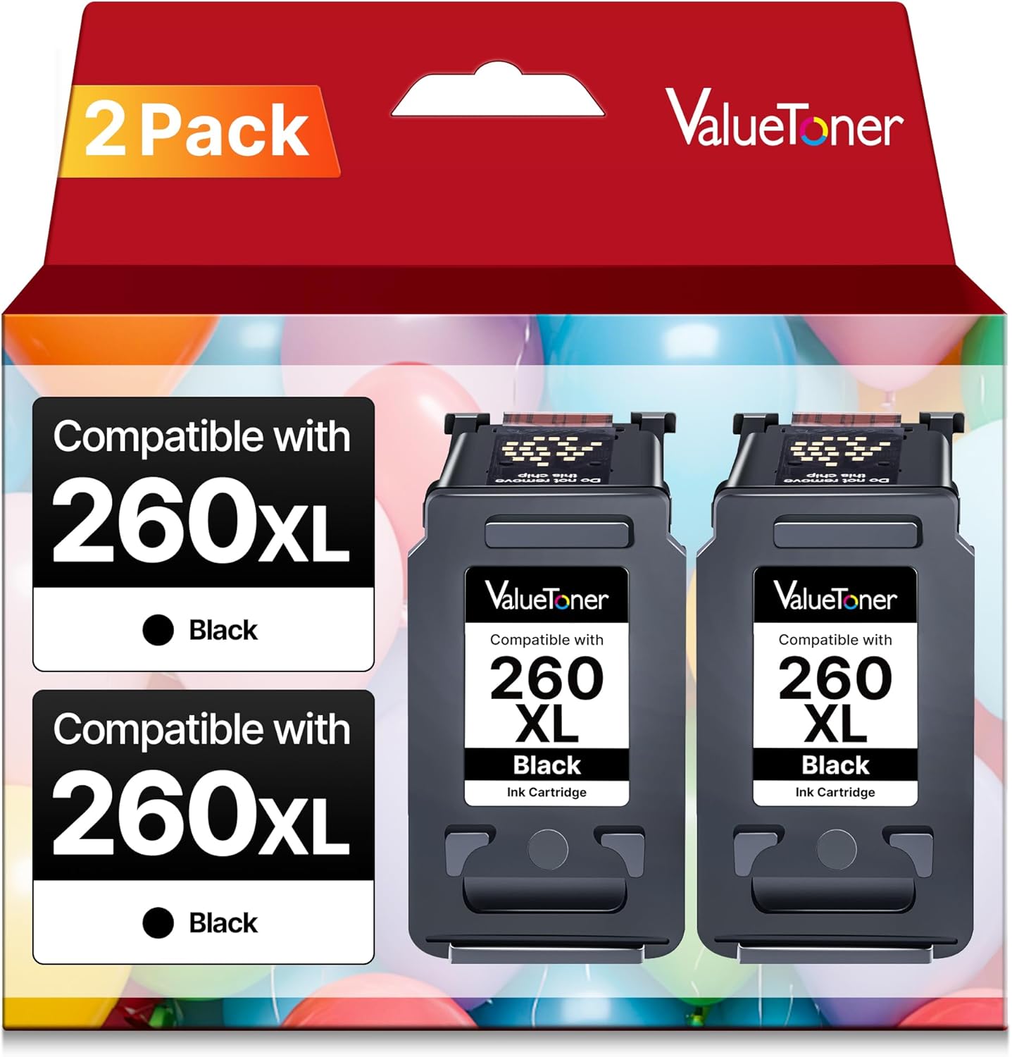 Valuetoner 260XL Ink Cartridge 2-Pack for Canon Printers