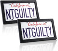 Feekoon 2 Pack License Plate Wall Frame - Black Memorial Display