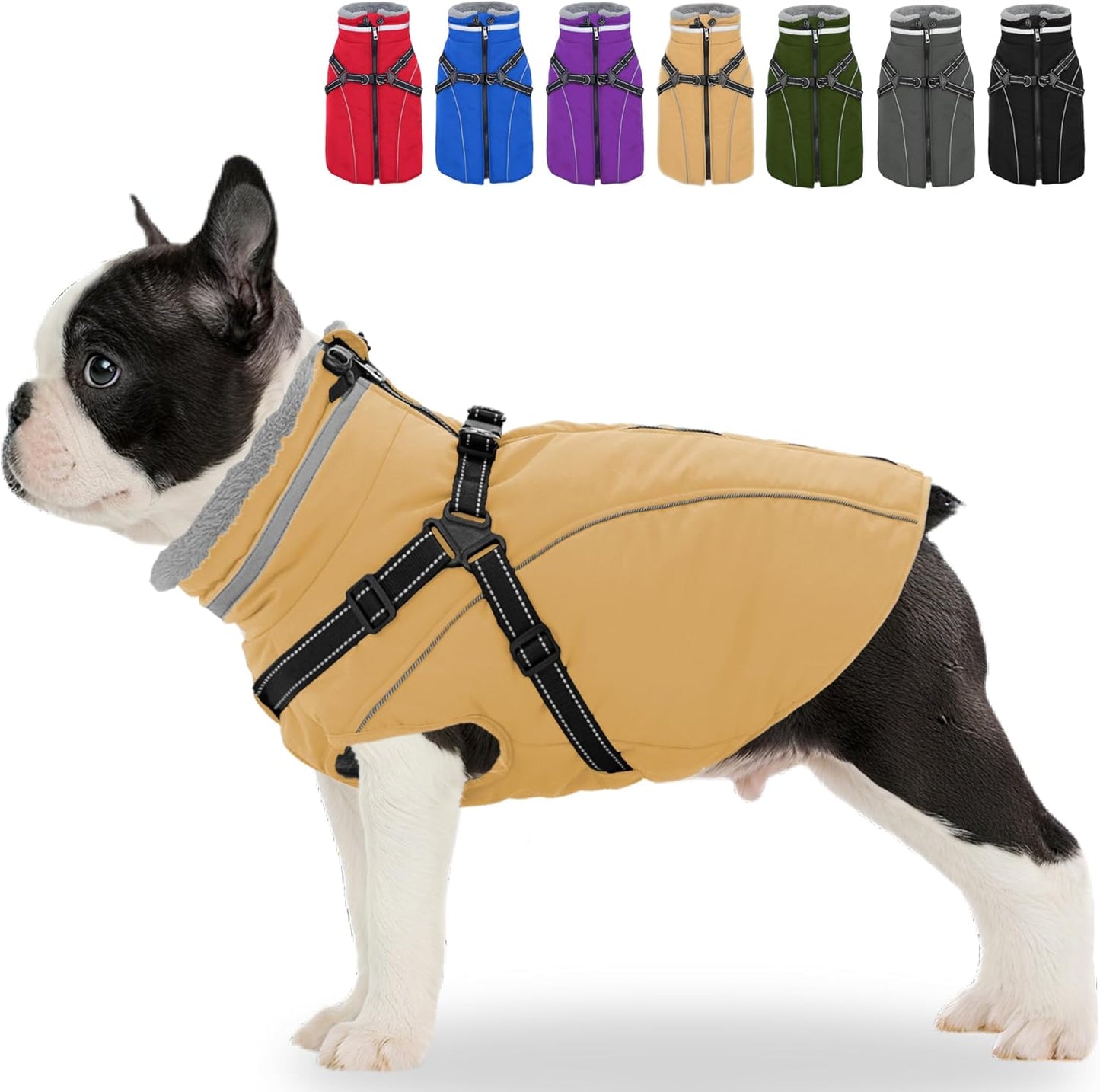 Fragralley Dog Coat with Built-In Harness for All Sizes