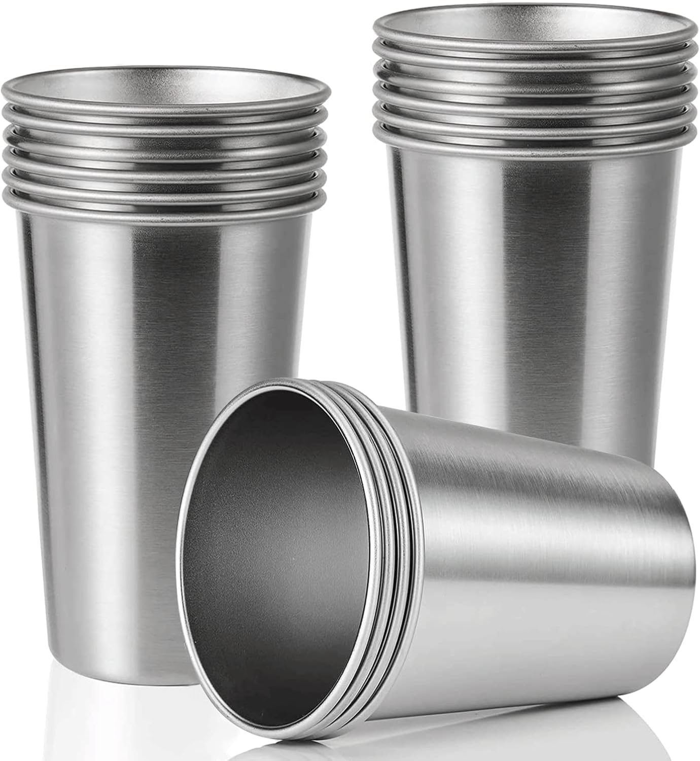 16 Pack 24oz Stainless Steel Pint Cups for Every Occasion