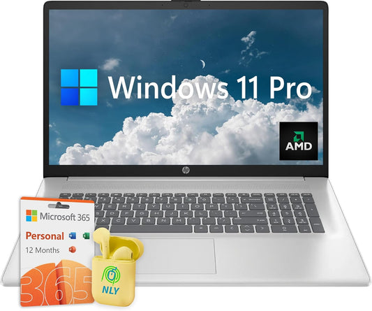 HP 17.3 FHD IPS Business Laptop, Ryzen 5 Processor, 36GB RAM, 1TB SSD, Windows 11 Pro