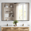 Black Bathroom Mirror for Wall 30x48 in Rectangle - Modern Vanity