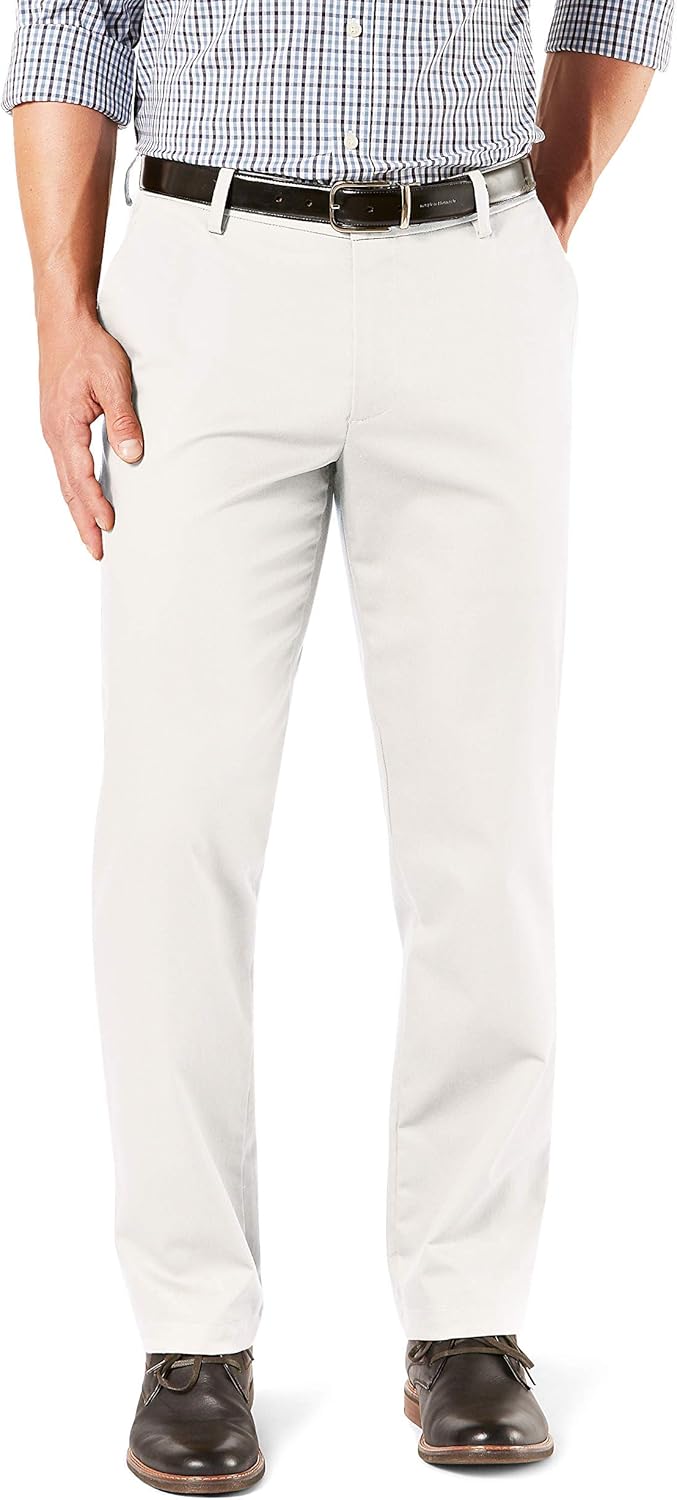DOCKERS Men's Straight Fit Lux Cotton Stretch Khaki Pant Review