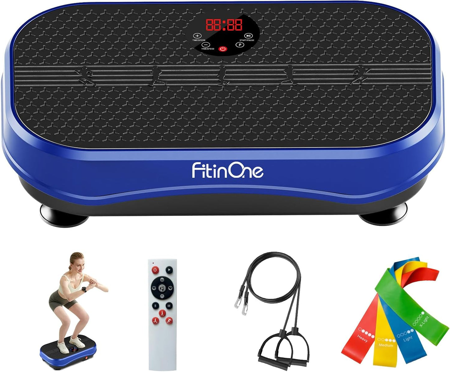 FitinOne Vibration Plate - 330 Lbs Capacity, Full Body Workout, Lymphatic Drainage