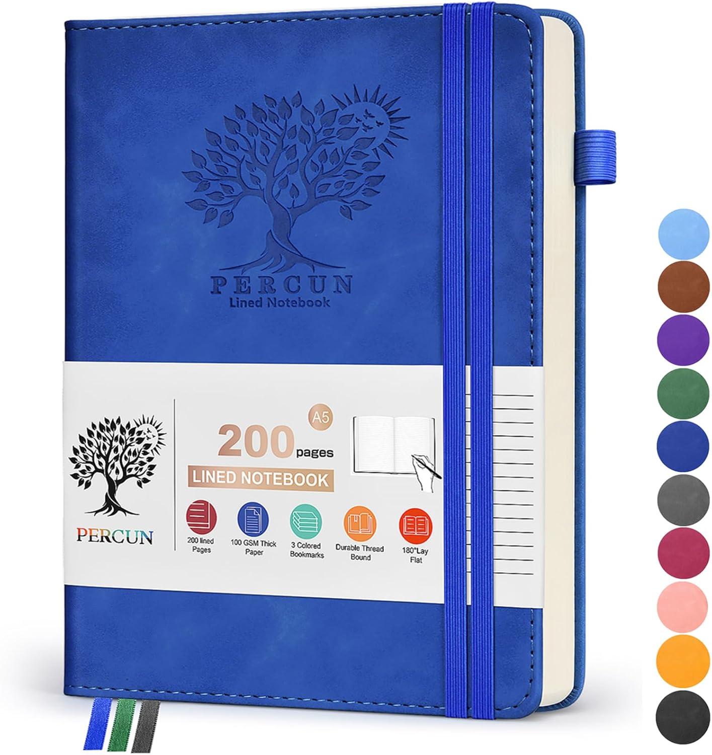 PERCUN A5 Leather Journal - Stylish Writing Companion