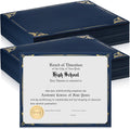 Geosar 200 Pack Certificate Holders Letter Size - Bulk Navy Blue